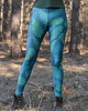 legginsy Sportowe legginsy damskie z wysokim stanem PAPROCIE turkusowe XS 4