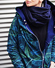 bluza z kapturem damska Oversize bluza długa ogromny kaptur  w liście 1