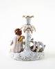 figurki i rzeźby Figuralny świecznik porcelanowy z puttem w stylu Art Deco 5
