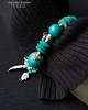bransoletki z kamieni naturalnych Boho chic. Bransoletka z zawsze modnymi turkusami Znakomity PREZENT  handmade 1