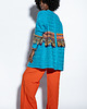 kardigany damskie Kardigan z frędzalami boho -  blue F1814 5