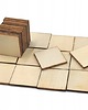 akcesoria różne Kwadraty ze sklejki 5x5cm Kwadrat do malowania Drewniane kwadraciki 50SZT 4