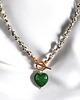 naszyjniki - inne Jaspis dalmatyński i serce : CIEMNA ZIELEŃ: naszyjnik 1