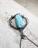 srebrne naszyjniki Larimar s195 5