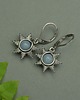 kolczyki wire wrapping Błękitne małe kolczyki słoneczka angelit wire wrapping 2