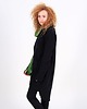 bluza bez kaptura damska Długa ciepła bawełniana bluza z kieszenią , wejściem na kciuki 2