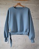 bluza bez kaptura damska Bluza OVERSIZE DAMSKA BŁĘKITNY KRÓLIK Z USZAMI 2