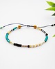 bransoletki - inne Bransoletka Minimal Hematite - Turquoise & Gold 1