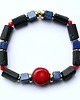 bransoletki z kamieni naturalnych Unisex - Surowy turmalin, koral czerwony, lapis lazuli, hematyt 2