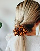 gumki do włosów Gumka jedwabna, scrunchie, frotka brązowa panterka MAXI 2