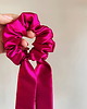 gumki do włosów Satynowa gumka do włosów scrunchie Fuksja RÓŻNE MODELE 2