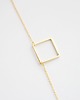 złote naszyjniki 16k Gold Plated Square Necklace 2