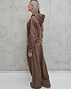 komplety damskie Lucia komplet z rozpinaną bluzą i szerokimi spodniami Milk Chocolate 3