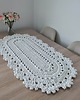 obrusy i serwetki Bieżnik szydełkowy ze sznurka bawełnianego owalny 50cmx95cm 3