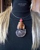 wisiory Bursztyn i skamielina amonit z Madagaskaru niezwykły wisior handmade prezent 6