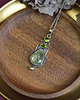 wisiory Posrebrzany ozdobny wisiorek z prehnitem i peridotem #636 1