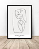 plakaty Plakat jedna linia "Naga kobieta" 50x70 (500mm x 700mm) 2