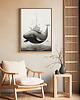 plakaty Plakat Vintage Wieloryb 2