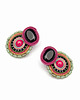 kolczyki soutache Kolorowe kolczyki sutasz boho wkrętki 1