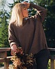 swetry damskie  IRBIS Mokka Wełniany Sweter Oversize z Golfem 100% Wełny Merino RWS 1