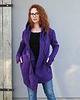 bluza z kapturem damska Bluza płaszczyk  damska asymetryczna bawełniana 5