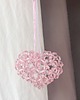 ozdoby choinkowe GLITTER HEART Crystal Pink  zawieszka bombka 1