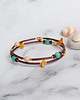 bransoletki z kamieni naturalnych AMBER & STONES bransoletka  z bursztynami i minerałami 3