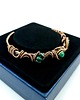 bransoletki wire wrapping Miedziana bransoleta mankietowa z malachitem 5