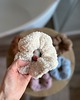 gumki do włosów Miękka, puszysta gumka do włosów scrunchie KREMOWA 4