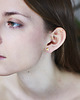 kolczyki srebrne Kolczyki srebrne TRI mini AMBER / glossy silver earrings 1