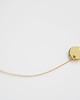 złote naszyjniki 16k Gold Plated Two Holes Round Tag Necklace 1