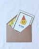 kartki scrapbooking Żółty ludzik. Kartka urodzinowa dla fanów klocków 6