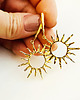 kolczyki srebrne Kolczyki złote słońca, duże słońce 6