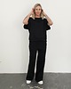 komplety damskie Chiara oversizowy komplet bezrękawnik i spodnie wide leg Black 1