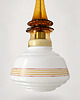 lampy wiszące Lampa wisząca szklana artdeco prl vintage retro 4