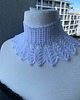 chokery Koronkowy biały choker z perełkami 3