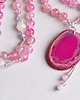 korale UNIKATOWY naszyjnik MALA agat różowy 1