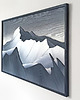 obrazy Obraz z drewna 3D. "Śnieżny szczyt". Mozaika drewniana dekoracja na ścianę 3