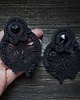 kolczyki soutache CZarne kolczyki z koronkowymi kwiatami 2