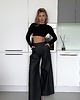 spodnie materiałowe damskie Spodnie PLEASE   black denim, jeans 3