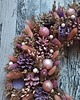 wianki Świąteczny wieniec na drzwi, #S6, odcienie fioletu, 45 cm 3