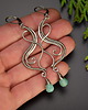 kolczyki wire wrapping Długie kolczyki amazonit wire wrapping 2