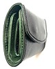 portfele męskie Czarno-zielony portfel ze skóry na bilon  ręcznie uszyty. 6