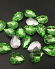 biżuteria różna Tunele do uszu łezki 10-100mm ze szklanym kryształkiem #004 Peridot 2