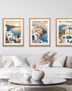 grafiki i ilustracje 4 PLAKATY Santorini obrazki ilustracje Grecja 2