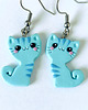 kolczyki z masy plastycznej Kolczyki Niebieskie Kotki 3