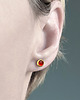 kolczyki pozłacane Kolczyki z karneolem, srebro pozłacane 5