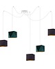 lampy wiszące Geometryczna lampa wisząca w stylu nowoczesnym KANO GOLD D5 6