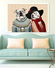 obrazy OBRAZ NA PŁÓTNIE -  100x70cm LOVE BULLDOG 2