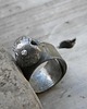 pierścionki - różne Muszla z zielonym apatytem   - pierścień 4